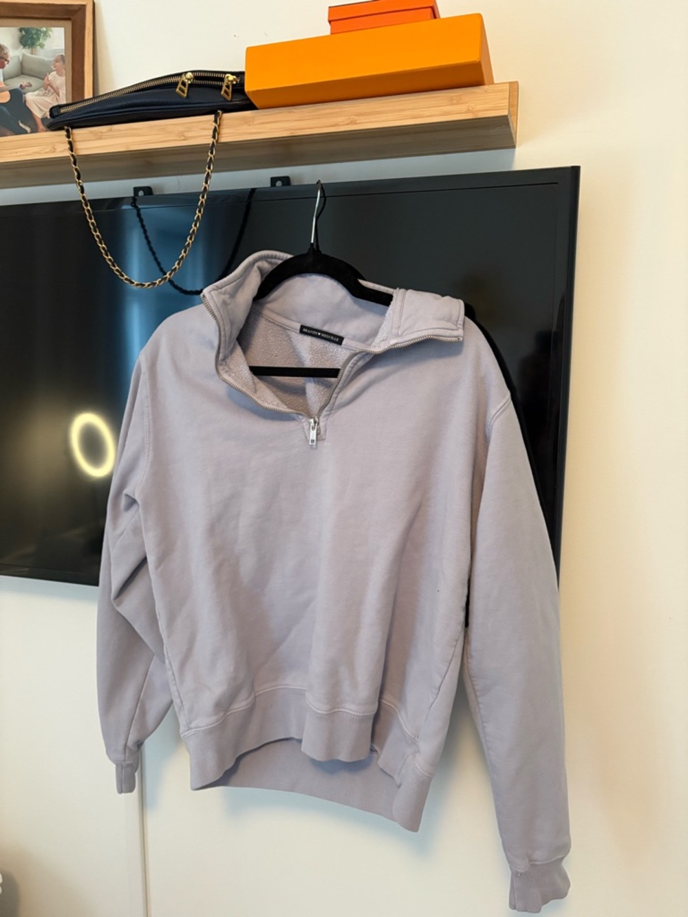 Brandy Melville Lavender Half-Zip Pullover